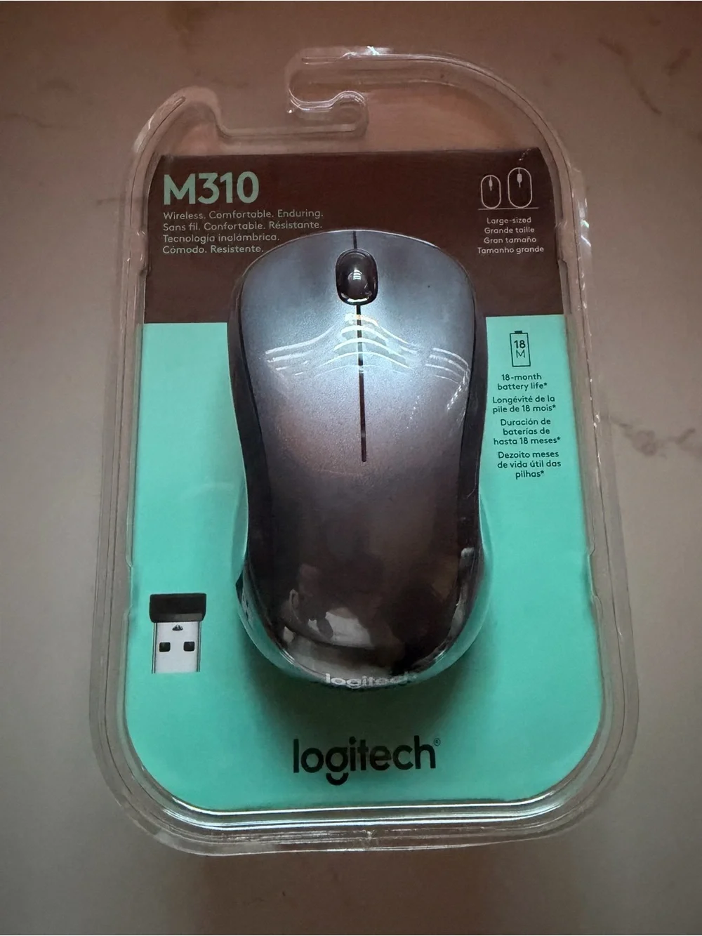 Logitech M310 Wireless Mouse - Dark Gray